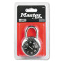 Master Lock Company Combination Lock, Stainless Steel, 1 7/8" Wide, Black Dial