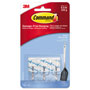 Command® Clear Hooks and Strips, Plastic/Wire, Small, 3 Hooks and 4 Strips/Pack