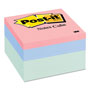 Post-it® Original Cubes, 3" x 3", Seafoam Wave Collection, 490 Sheets/Cube