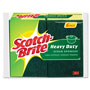 Scotch Brite® Heavy-Duty Scrub Sponge, 4.5 x 2.7, 0.6" Thick, Yellow/Green, 6/Pack