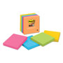 Post-it® Pads in Energy Boost Collection Colors, 3" x 3", 90 Sheets/Pad, 5 Pads/Pack