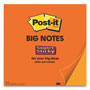 Post-it® Big Notes, Unruled, 30 Orange 11 x 11 Sheets