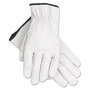 MCR Safety Grain Goatskin Driver Gloves, White, X-Large, 12 Pairs