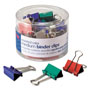 Officemate Assorted Colors Binder Clips, Medium, 24/Pack