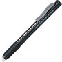 Pentel Grip Pencil Style Eraser, Refillable, Black Barrel