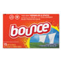 Bounce Dryer Sheets, Outdoor Fresh Scent, 15 Per Box, 15/Case, 225 Sheets Total