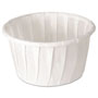 Dart Treated Paper Soufflé Portion Cups, 1 1/4 oz., White, 250/Bag