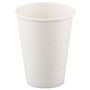 Solo Single-Sided Poly Paper Hot Cups, 12oz, White, 50/Bag, 20 Bags/Carton