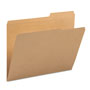Smead Guide Height Reinforced Heavyweight Kraft File Folders, 2/5-Cut Tabs, Right of Center, Letter Size, Kraft, 100/Box
