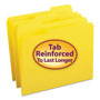 Smead Reinforced Top Tab Colored File Folders, 1/3-Cut Tabs, Letter Size, Yellow, 100/Box