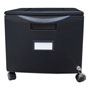 Storex Single-Drawer Mobile Filing Cabinet, 14.75w x 18.25d x 12.75h, Black