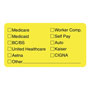 Tabbies Insurance Labels for Medical Office, 3 1/4"x1 3/4", Yellow
