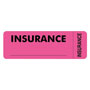 Tabbies Insurance Labels, 3"x1", Pink