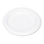 Tablemate Plastic Dinnerware, Plates, 6" dia, White, 125/Pack