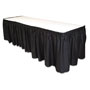 Tablemate Table Set Linen-Like Table Skirting, 29" x 14ft, Black