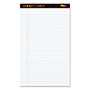 TOPS Docket Gold Ruled Perforated Pads, Wide/Legal Rule, 8.5 x 14, White, 50 Sheets, 12/Pack