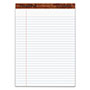 TOPS "The Legal Pad" Ruled Pads, Wide/Legal Rule, 8.5 x 11.75, White, 50 Sheets, Dozen