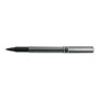 Uni-Ball Deluxe Stick Roller Ball Pen, Micro 0.5mm, Black Ink, Metallic Gray Barrel, Dozen