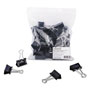 Universal Binder Clips in Zip-Seal Bag, Medium, Black/Silver, 36/Pack