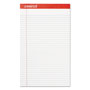 Universal Perforated Ruled Writing Pads, Wide/Legal Rule, 8.5 x 14, White, 50 Sheets, Dozen