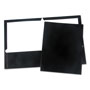 Universal Laminated Two-Pocket Folder, Cardboard Paper, Black, 11 x 8 1/2, 25/Pack