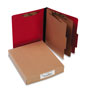 Acco ColorLife PRESSTEX Classification Folders, 2 Dividers, Letter Size, Executive Red, 10/Box