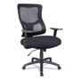 Alera Elusion II Series Mesh Mid-Back Swivel/Tilt Chair, Supports up to 275 lbs, Black Seat/Black Back, Black Base