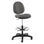 Alera Interval Series Swivel Task Stool, 33.26" Seat Height, Supports up to 275 lbs, Graphite Gray Seat/Back, Black Base