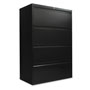 Alera Lateral File, 4 Legal/Letter-Size File Drawers, Black, 36" x 18" x 52.5"