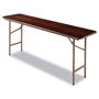 Alera Wood Folding Table, Rectangular, 71 7/8w x 17 3/4d x 29 1/8h, Mahogany