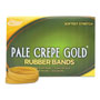 Alliance Rubber Pale Crepe Gold Rubber Bands, Size 32, 0.04" Gauge, Crepe, 1 lb Box, 1,100/Box