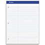 Ampad Double Sheet Pads, Pitman Rule Variation (Offset Dividing Line - 3" Left), 100 White 8.5 x 11.75 Sheets