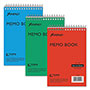 Ampad Memo Pads, Narrow Rule, Assorted Cover Colors, 40 White 4 x 6 Sheets, 3/Pack
