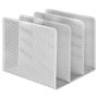 Artistic Office Products Urban Collection Punched Metal File Sorter, 3 Sections, Letter Size Files, 8" x 8" x 7.25", White
