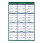 At-A-Glance Vertical Erasable Wall Planner, 24 x 36, White/Green Sheets, 12-Month (Jan to Dec): 2023