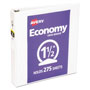 Avery Economy View Binder with Round Rings , 3 Rings, 1.5" Capacity, 11 x 8.5, White