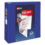 Avery Heavy-Duty View Binder with DuraHinge and Locking One Touch EZD Rings, 3 Rings, 4" Capacity, 11 x 8.5, Pacific Blue