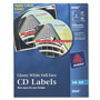 Avery Inkjet Full-Face CD Labels, Glossy White, 20/Pack