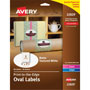 Avery Oval Easy Peel Labels, 2"x3 1/3", Matte Ivory, 80 per Pack