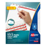 Avery Print and Apply Index Maker Clear Label Dividers, 8 White Tabs, Letter