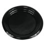 Boardwalk Hi-Impact Plastic Dinnerware, Plate, 6" Diameter, Black, 1000/Carton