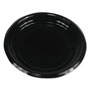 Boardwalk Hi-Impact Plastic Dinnerware, Plate, 9" Diameter, Black, 500/Carton