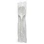 Boardwalk Mediumweight Wrapped Polypropylene Cutlery, Soup Spoon, White, 1,000/Carton