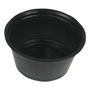 Boardwalk Soufflé/Portion Cups, 2 oz, Polypropylene, Black, 20 Cups/Sleeve, 125 Sleeves/Carton