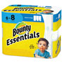 Bounty Essentials Select A Size Paper Towels, White, 6 Rolls, 83 Sheets Per Roll, 498 Sheets Total
