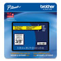 Brother TZe Laminated Removable Label Tapes, 0.35" x 26.2 ft, Black on Yellow
