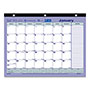 Brownline Monthly Desk Pad Calendar, 11 x 8.5, White/Blue/Green Sheets, Black Binding, 12-Month (Jan to Dec): 2024