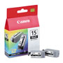 Canon BCI 15 Ink/Tank for i70, i80, i90, Black, 2/Pack