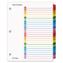 Cardinal OneStep Printable Table of Contents and Dividers, 26-Tab, A to Z, 11 x 8.5, White, 1 Set
