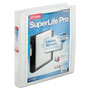 Cardinal SuperLife Pro Easy Open ClearVue Locking Slant-D Ring Binder, 3 Rings, 1.5" Capacity, 11 x 8.5, White